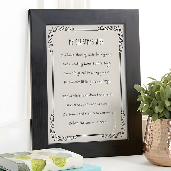 Personalised Christmas Gifts | Create Your Own Poem As Wall Art