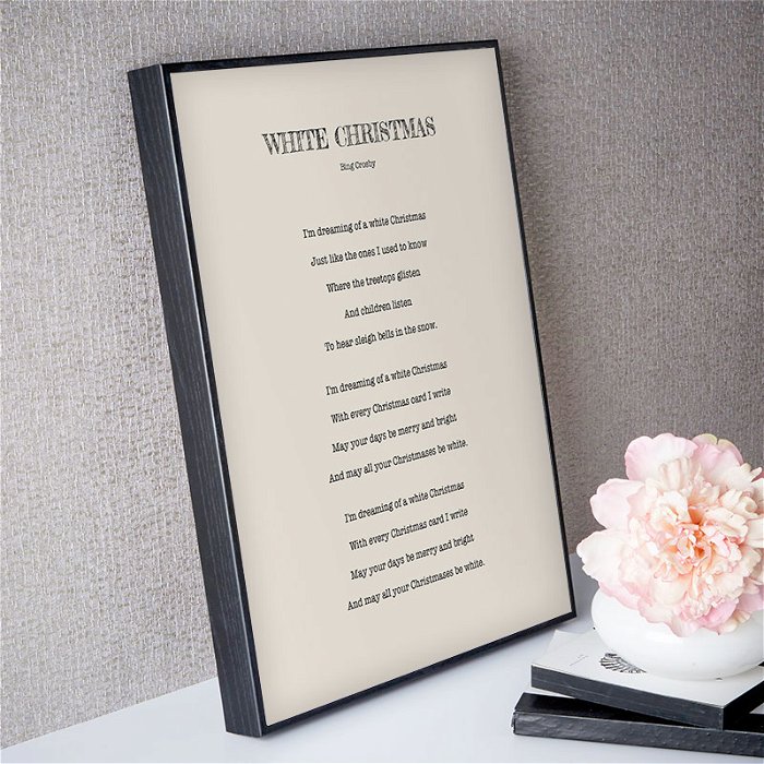 Personalised Christmas Gifts | Create Your Own Song Lyrics As Wall Art