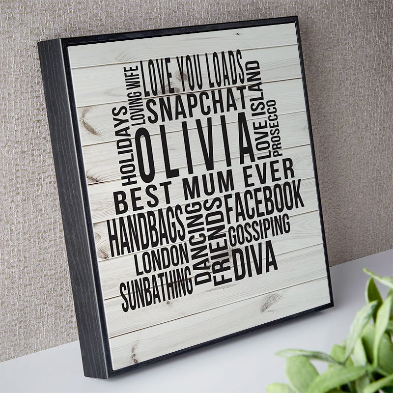 christmas personalised gift for her box frame