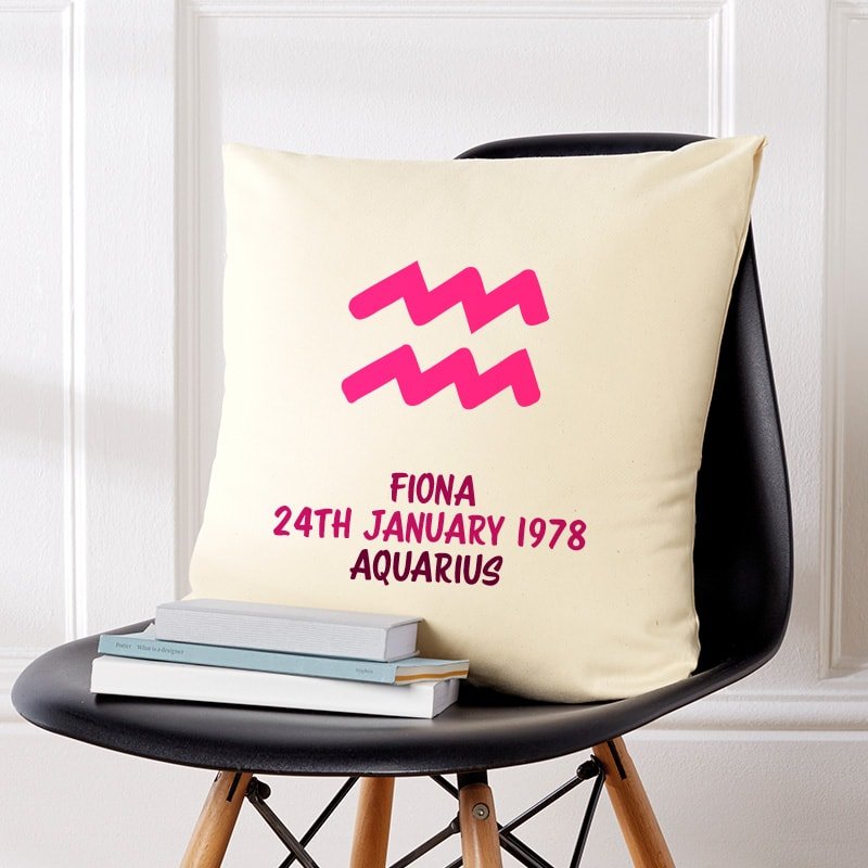 personalised pillow cushion taurus zodiac