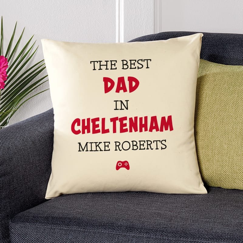 dad gift ideas personalised cushion