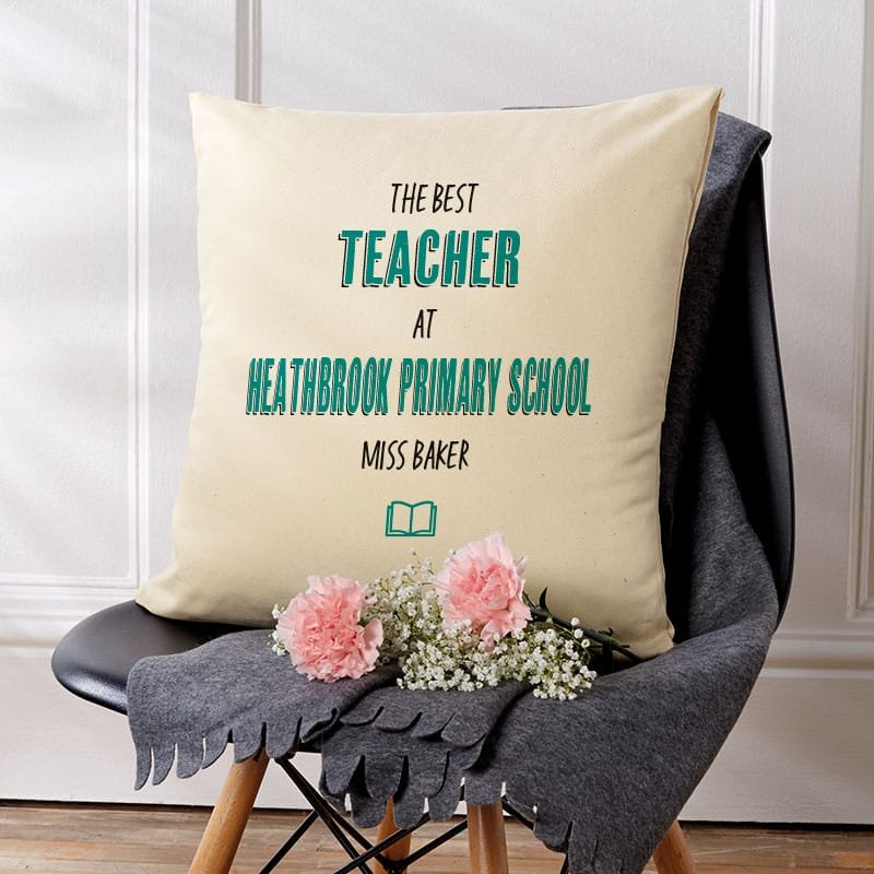 teacher class gift personalised cushion