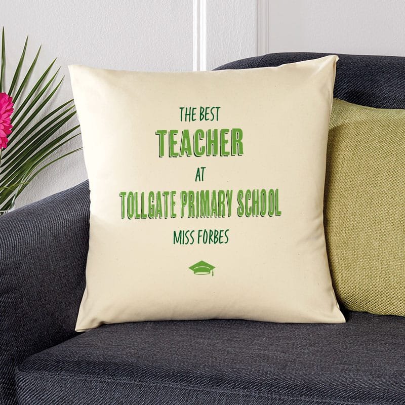teacher gift end of year class gift personalised cushion