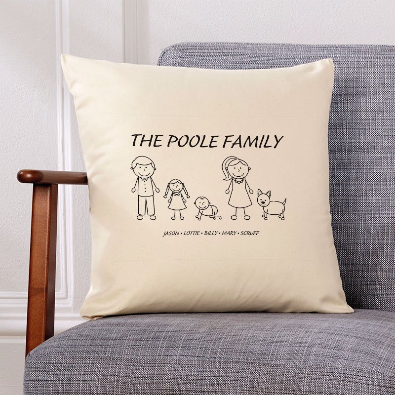 family characters cushion gift