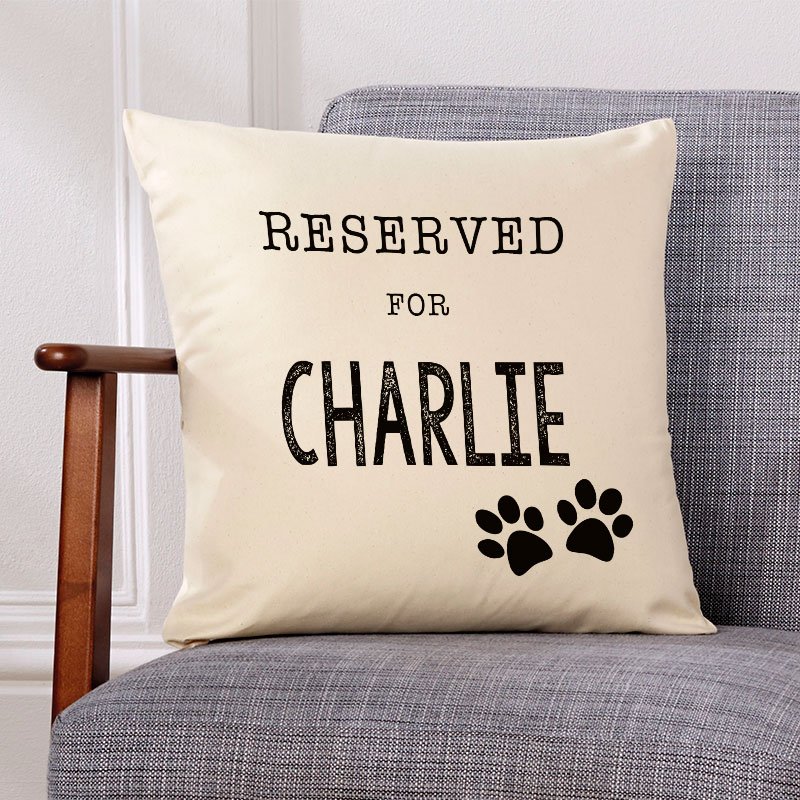 custom dog name cushion gift
