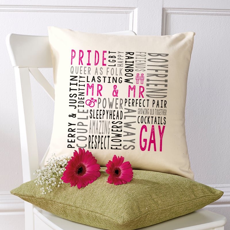 gay LGBT gift ideas cushion pillow 