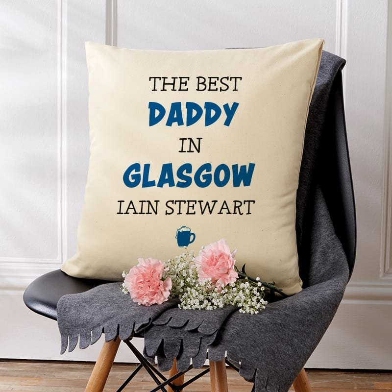 dad personalised cushion gift