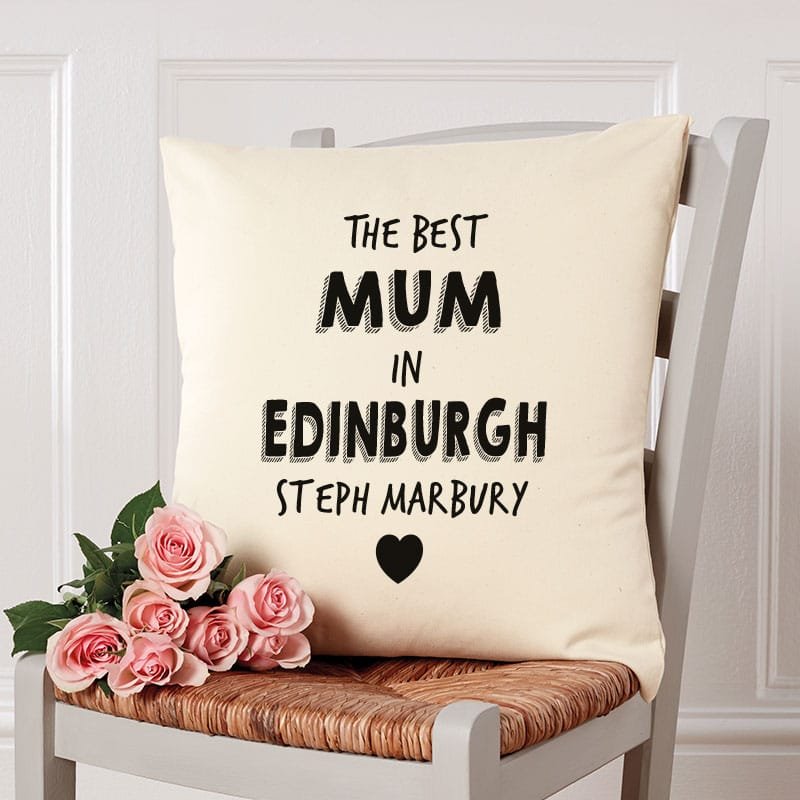 mothers day gift personalised best mum cushion