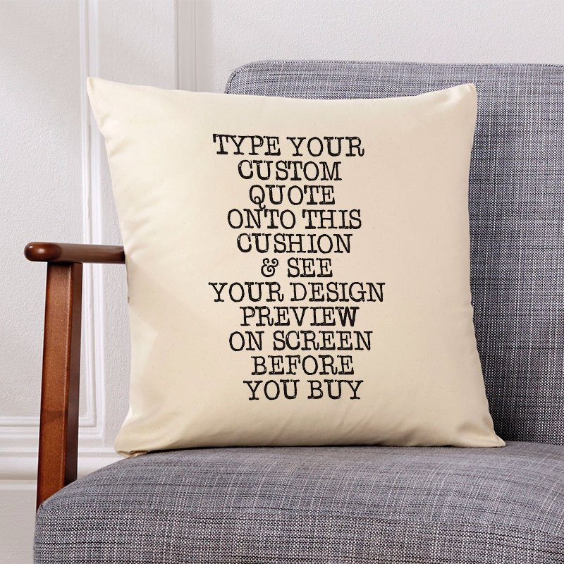 quote cushion personalised gift
