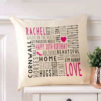 Personalised Cushions With Your Text | High Quality 100% Cotton