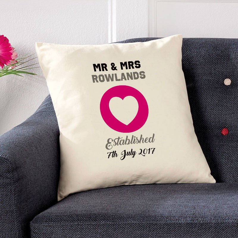 wedding gift ideas personalised cushion