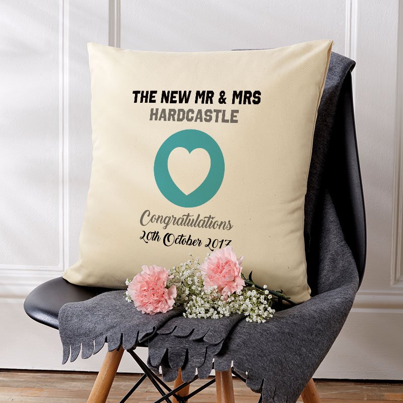 wedding cushion with words custom made
