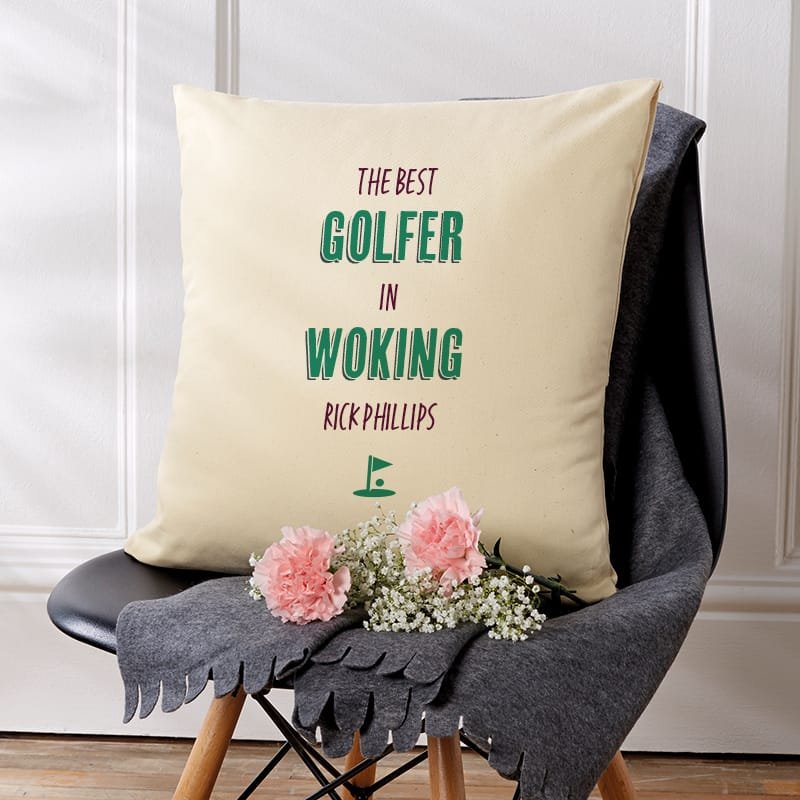 golfer cushion gift