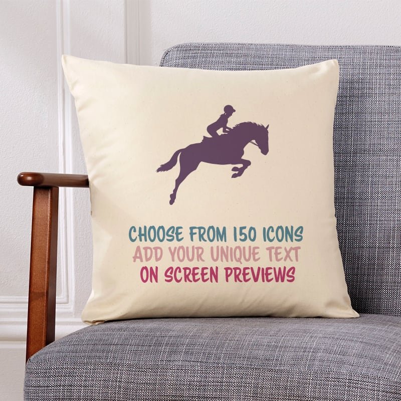 horse gift ideas personalised cushion