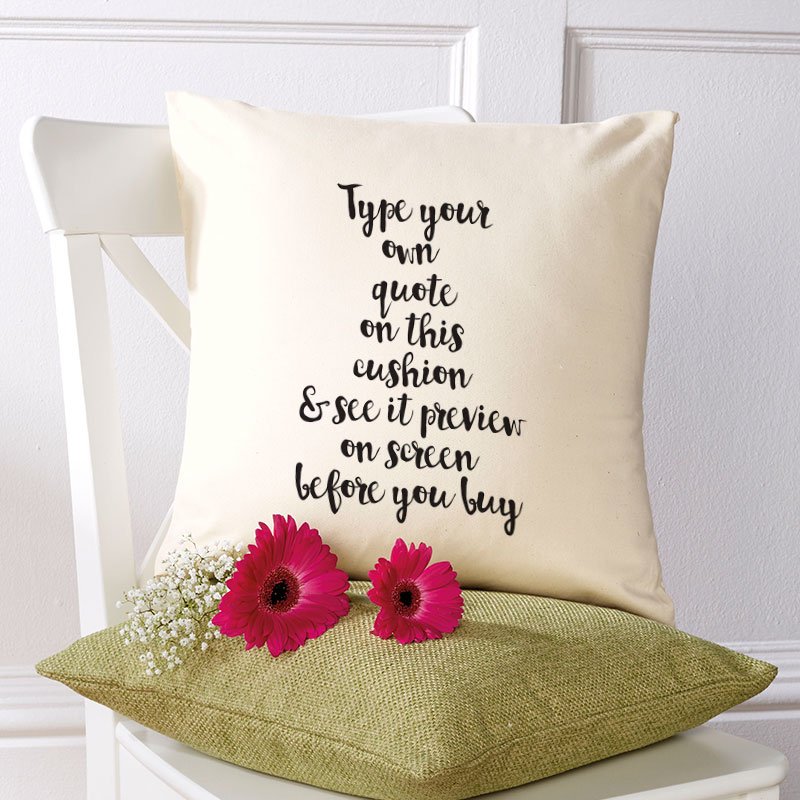 personalised quote cushion