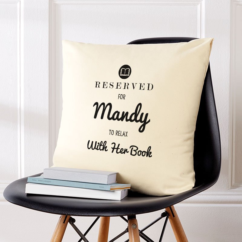 personalised reserved for seat cushion gift