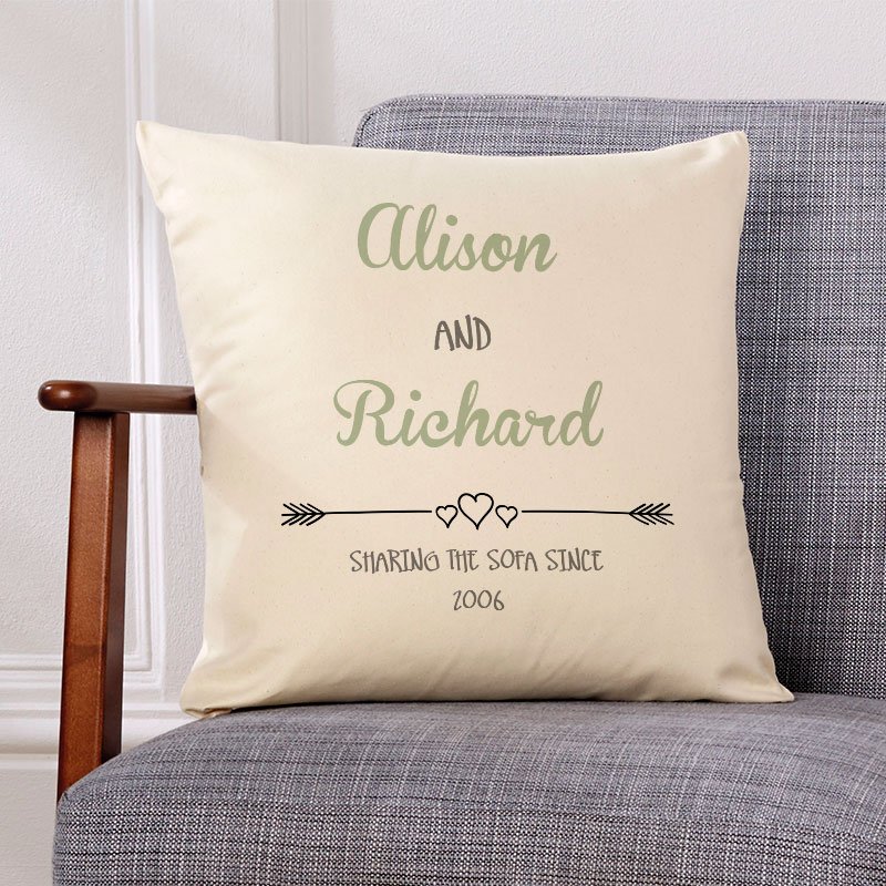 custom cushion gift for couples wedding anniversary