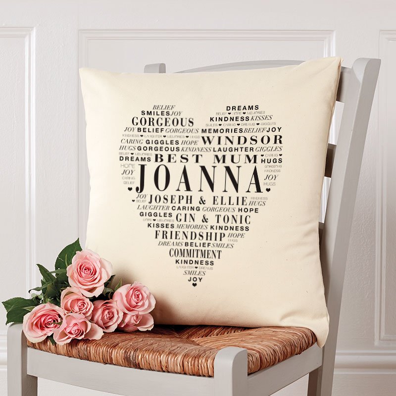 cushions personalised with words