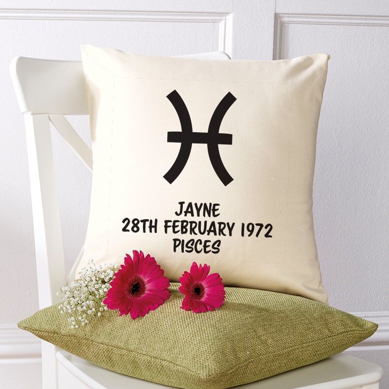 Pisces gift cushion for birthday