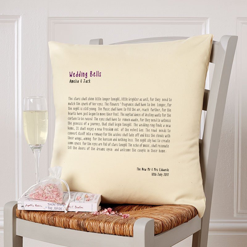 personalised quote poem cushion