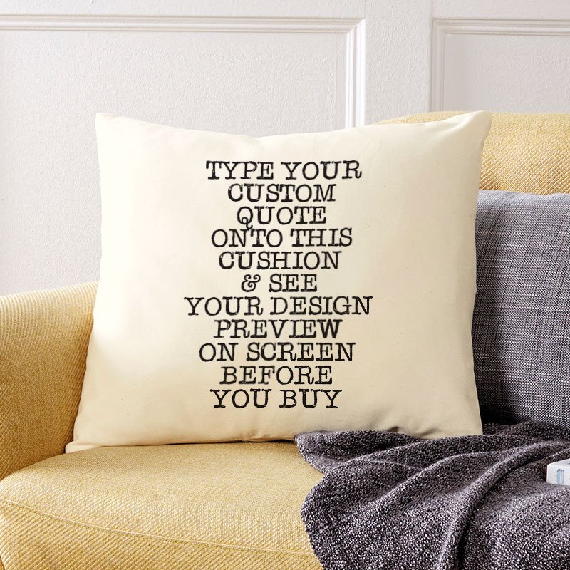 personalised quote cushion