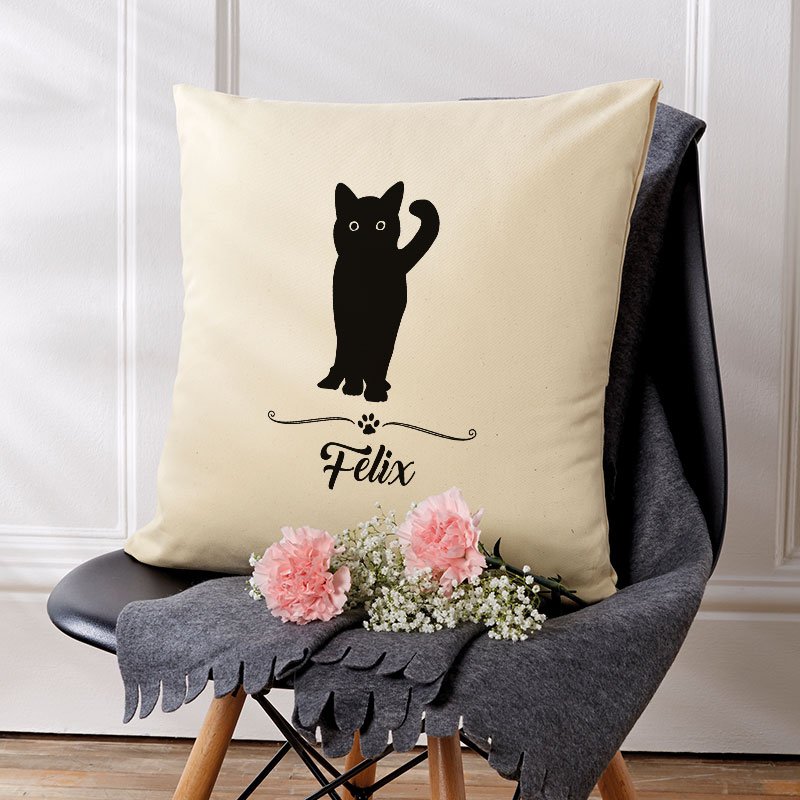 personalised cat cushion gift