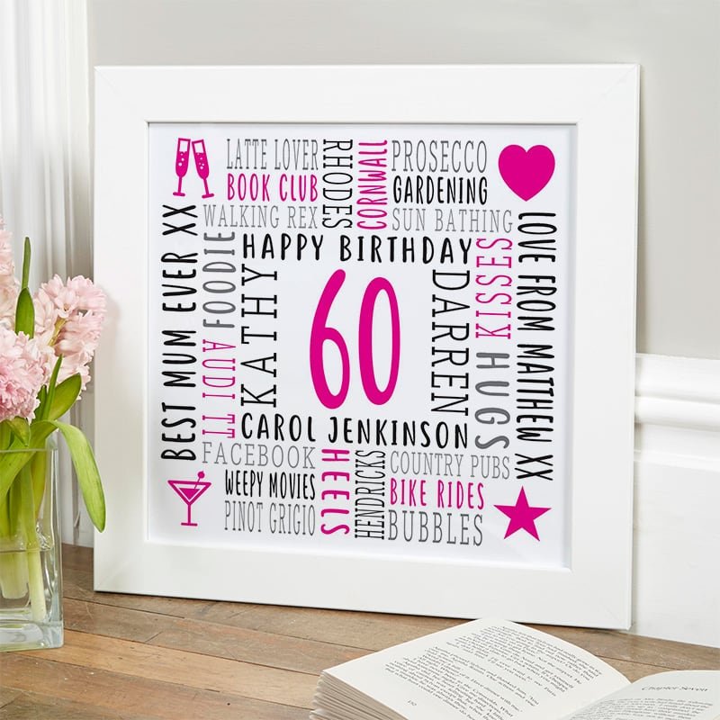 personalised birthday gifts for her word picture