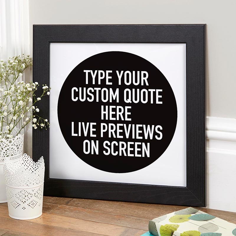 personalised was art text quote print