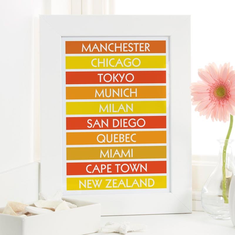 custom present for travellers places print