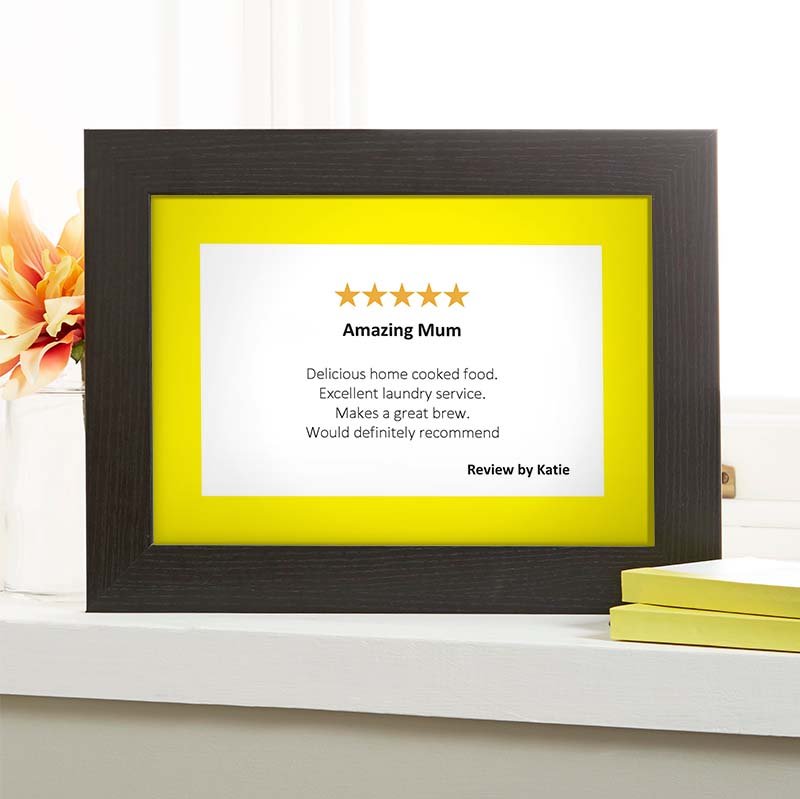 gift for her personalised review picture print