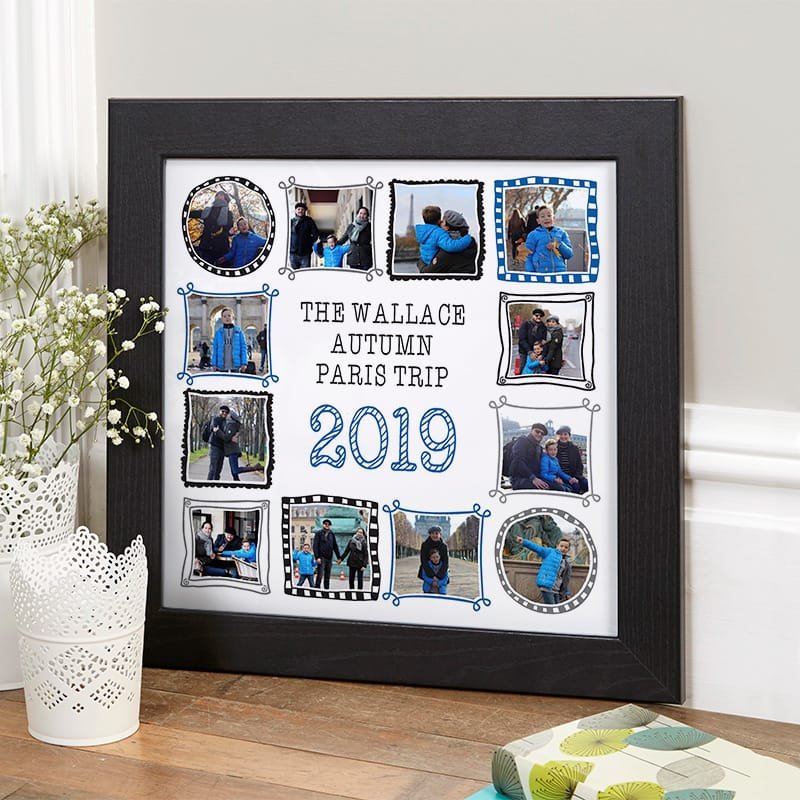 framed photo collage family 