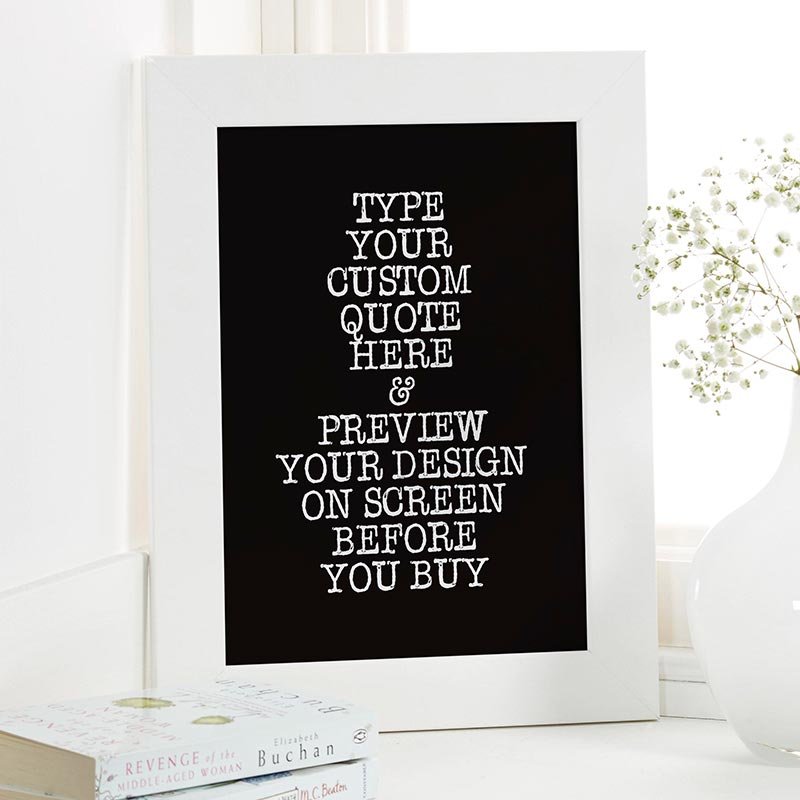 personalised word print famous favourite quote print