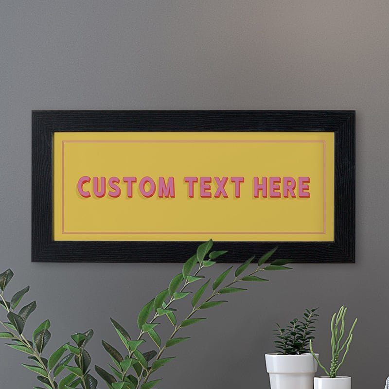 customised text quote print framed