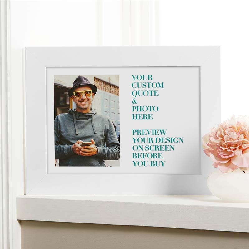 photo wall art with text picture