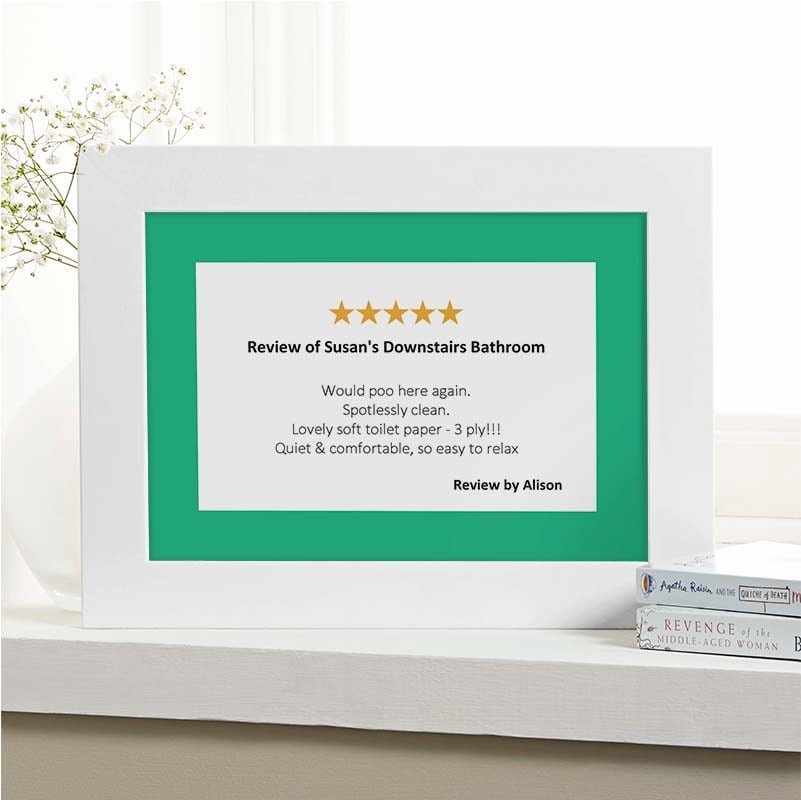 toilet review print gift