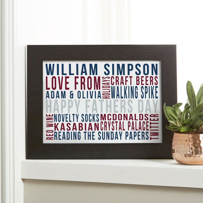 gift for dad personalised print