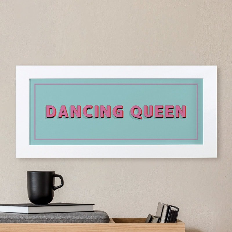 dancing queen word picture framed