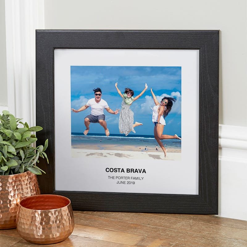 family memory photo print with words