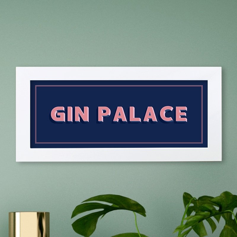 gin palace word picture framed