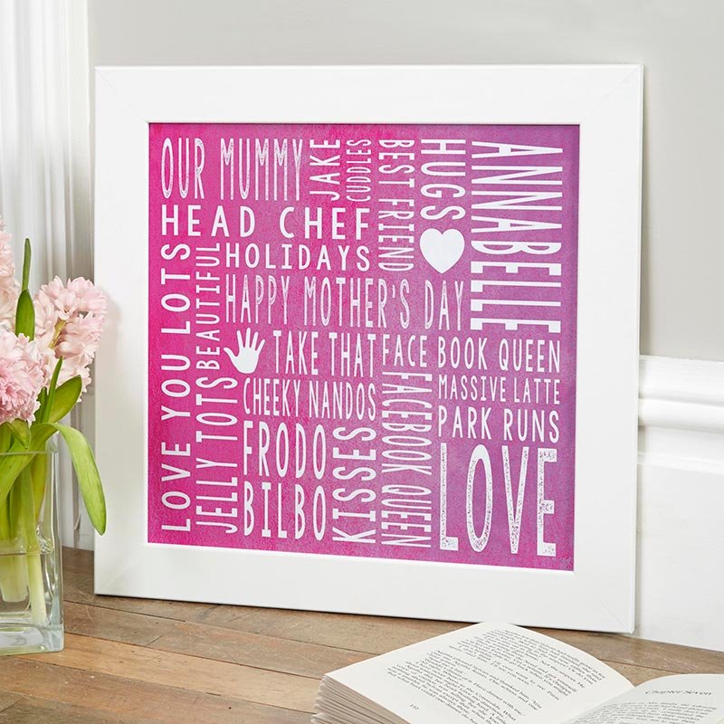 custom word picture print for mothers day