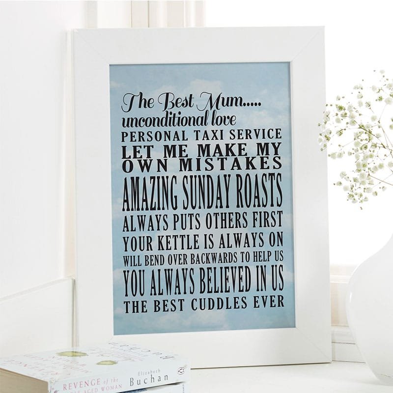 typography gift for mothers day