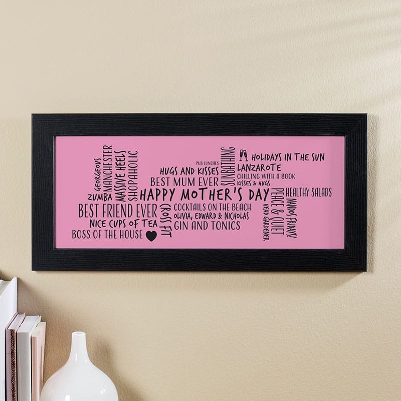 word cloud mothers day wall art gift
