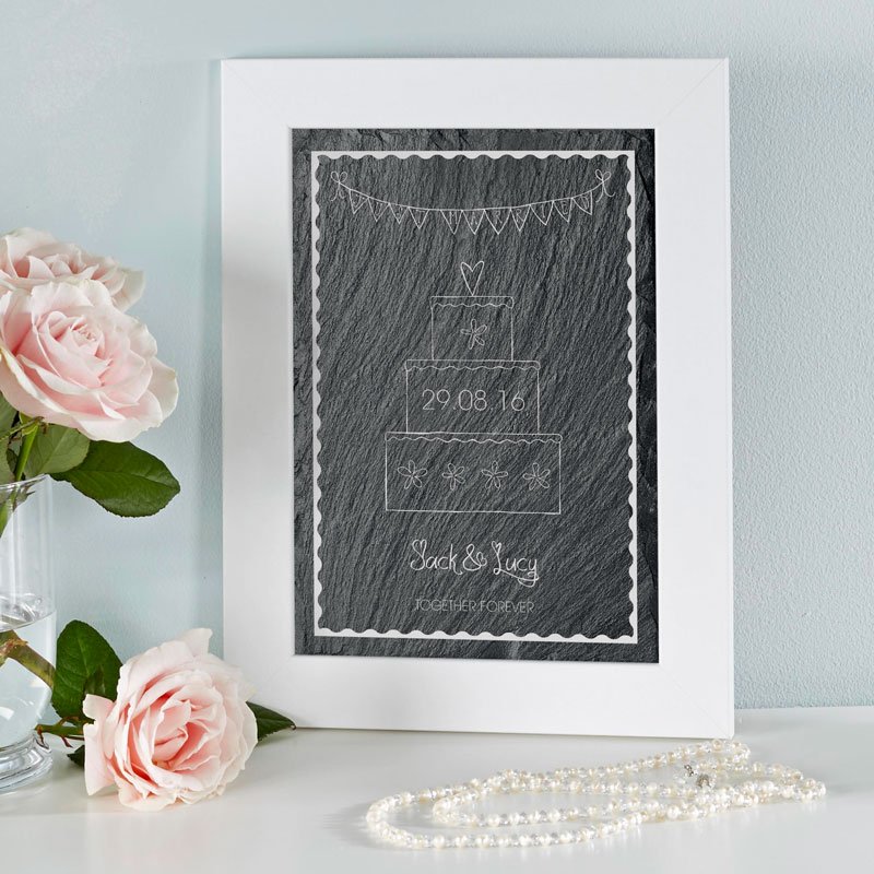 personalised wedding date present framed print