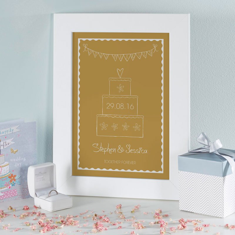 personalised gift for wedding word print