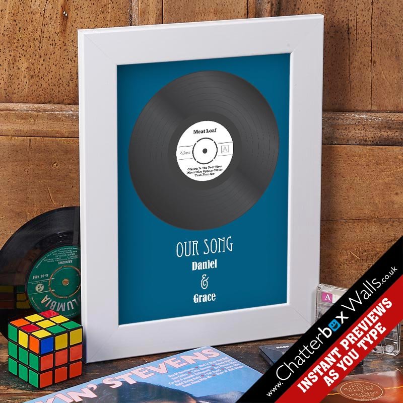 our song personalised print first dance wedding date record vinyl
