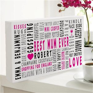 personalised wall art typography canvas