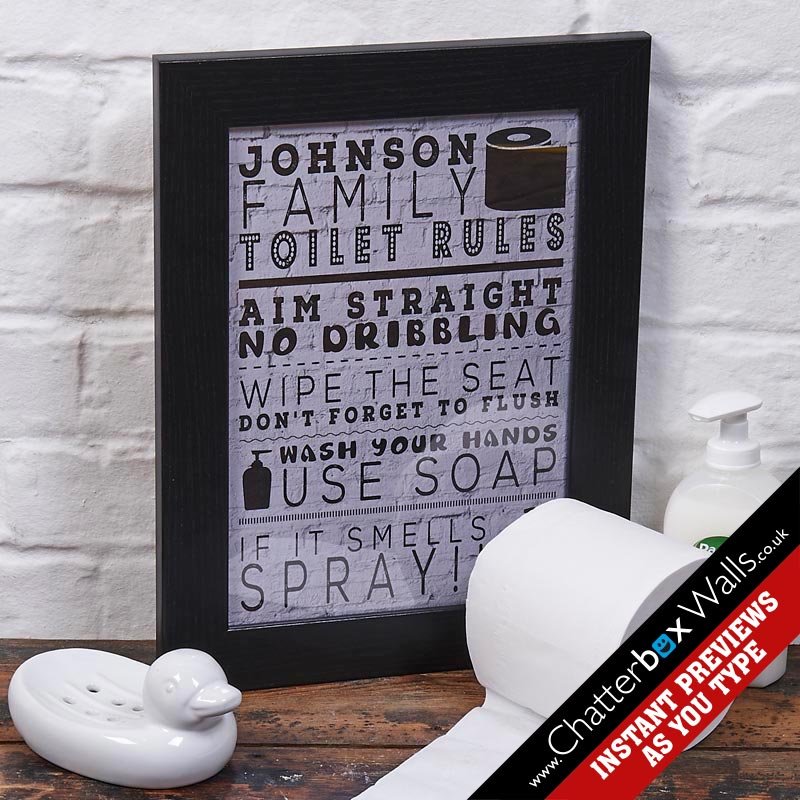 gifts for bathrooms house toilet rules