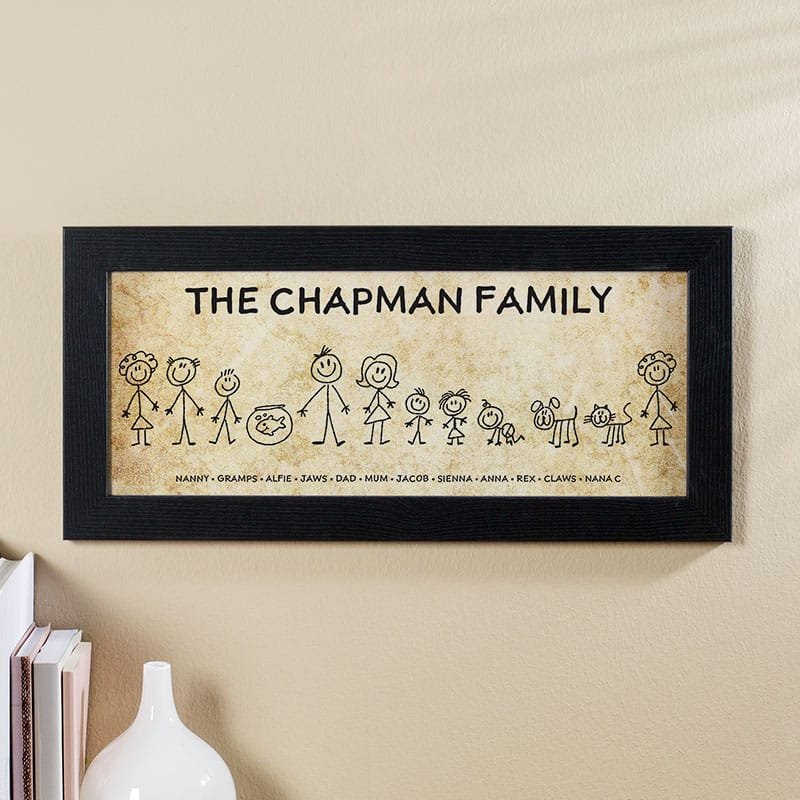 family wall art personalised print