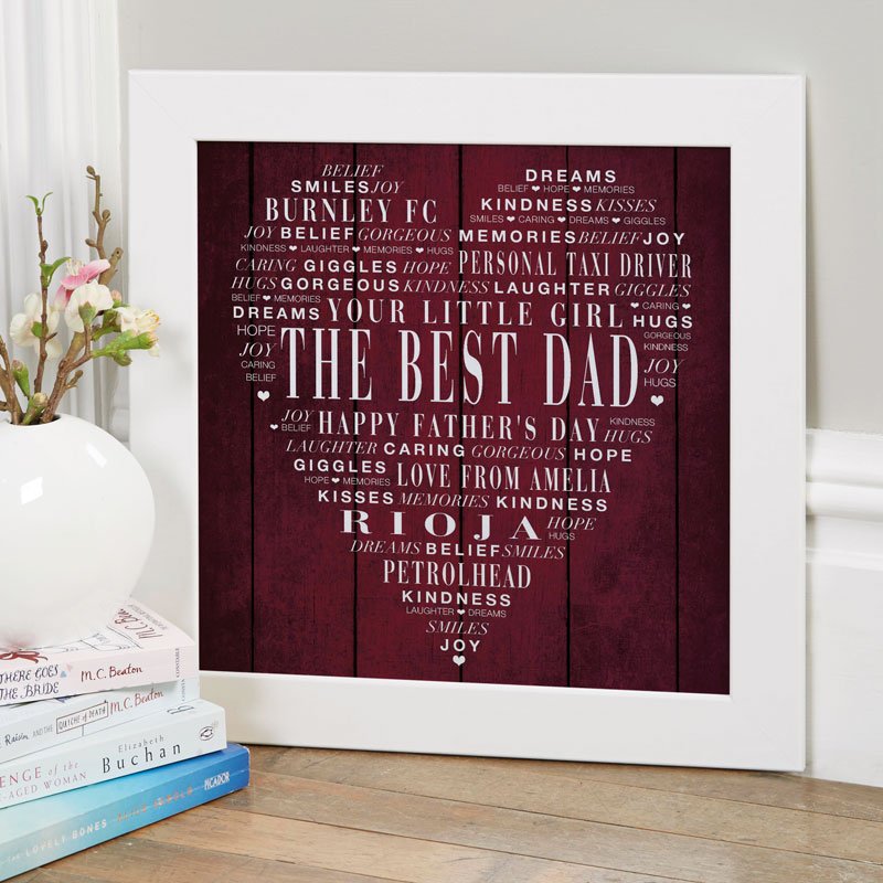 fathers day love daddy personalised print