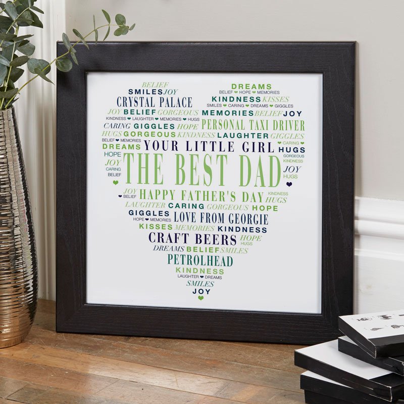 best dad fathers day word picture print